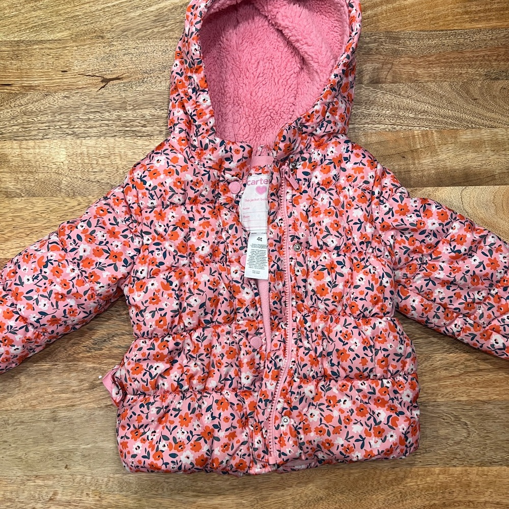 Carter's Pink and Orange Floral Jacket
